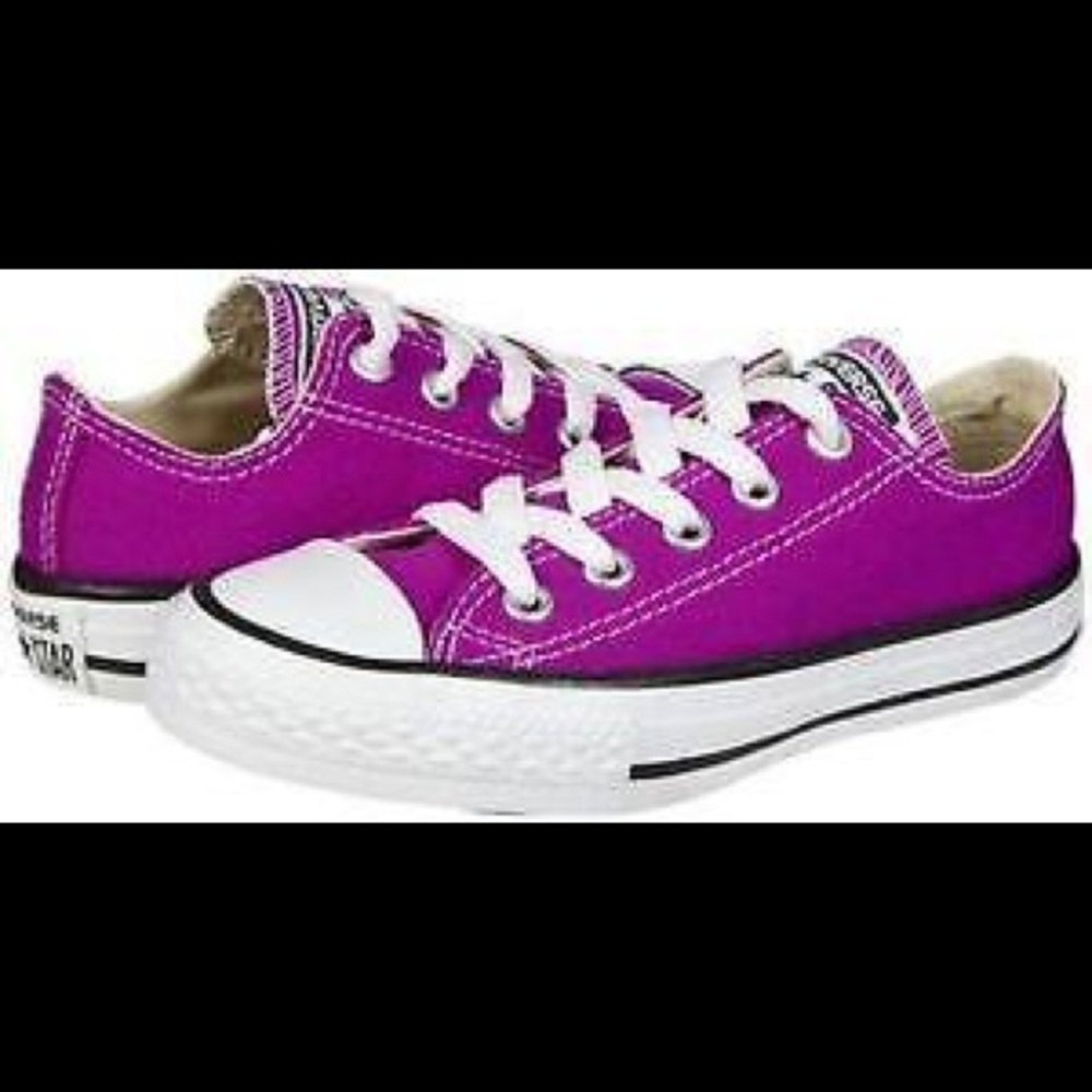 Purple Converse Low Tops